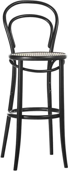 TON No 14 Bárszék 61 cm Rattan/Fekete