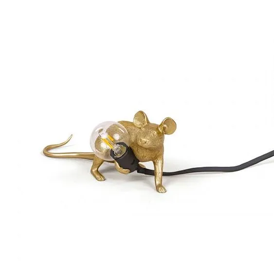 Seletti Mouse Lop fekvő asztali lámpa arany