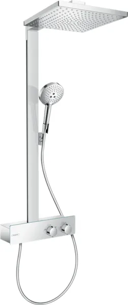 Hansgrohe Raindance E Showerpipe 300 zuhanyrendszer ShowerTablet 350-nel, 1 vízsugár típus, króm