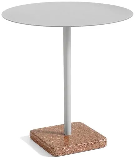 HAY Terrazzo kültéri kávézóasztal Ø70 Sky Grey/Vörös Terrazzo