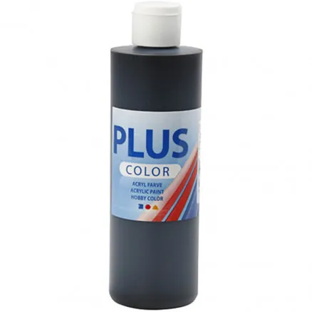Plus Color hobbi festék, fekete, 250 ml/1 fl.