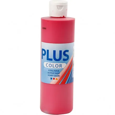 Plus Color hobbi festék, alapszín piros, 250 ml/1 fl.