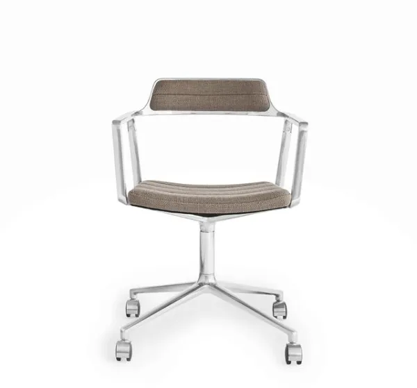 Vipp 452 Swivel Irodai szék kerekekkel Sötét homok/Alumínium