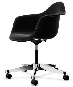 Vitra Eames Plastic PACC Irodai szék Swivel Teljesen kárpitozott Fekete/Hopsak F60