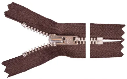 YKK Alumínium cipzár 22cm 4mm Barna