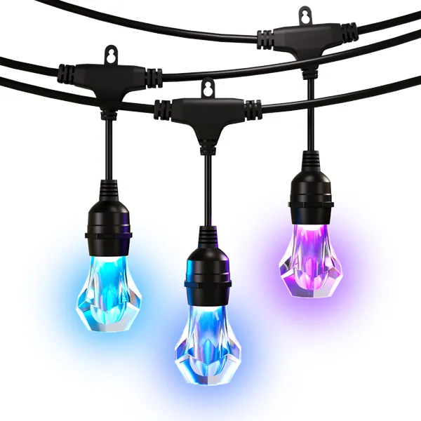 Nanoleaf Essentials Matter intelligens, többszínű kültéri fényfüzér Smarter Kit - 15 m