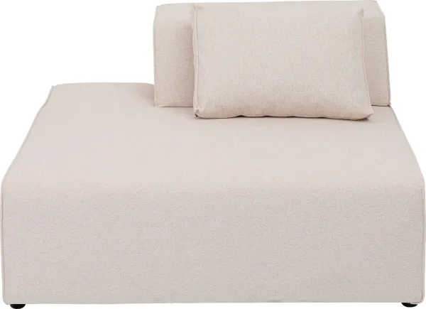 KARE DESIGN Infinity Ottomane Semi Elements Cream Left modul - krémszínű poliészter és polipropilén