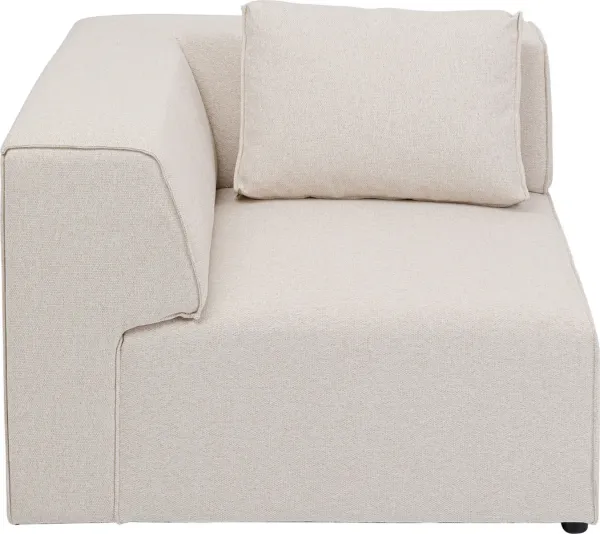 KARE DESIGN Infinity Corner Elements Cream Right modul - krémszínű poliészter és polipropilén