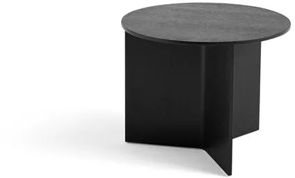 HAY Slit Wood Kerek Dohányzóasztal Ø45 Fekete