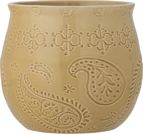 Rani, Virágtartó, sárga, kőedény
