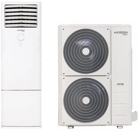 Andersen Electric Apollo 48000 levegő/levegő hőszivattyú, 18,5 kW, 45–370 m², fehér