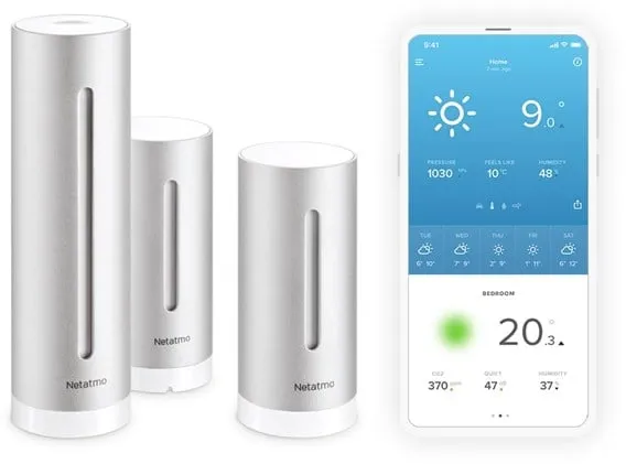 Netatmo Smart Időjárás-állomás + Extra Beltéri Modul