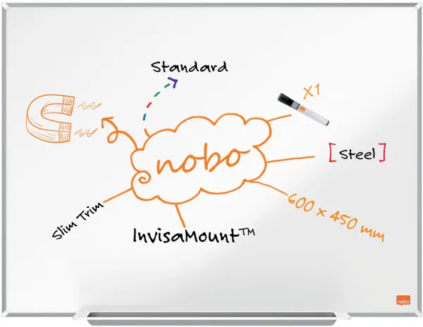 Nobo Impression Pro acél whiteboard 60x45cm fehér